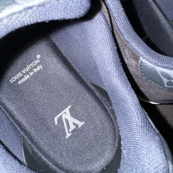 Louis Vuitton Black and White Monogram Sneakers